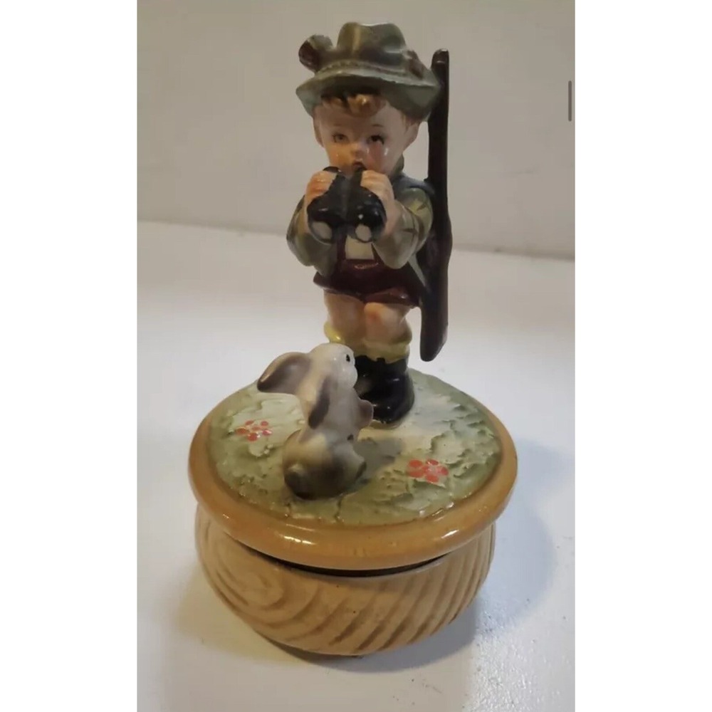 Vintage "Good‎ Hunting" Music Box "This Old Man" Works